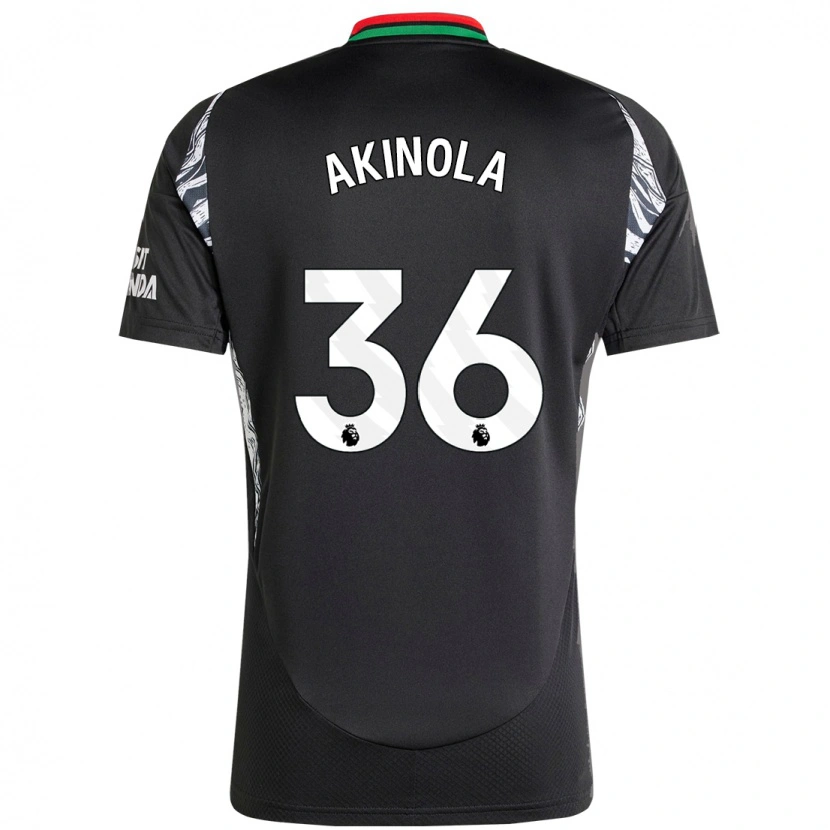 Danxen Hombre Camiseta Tim Akinola #36 Negro 2ª Equipación 2024/25 La Camisa