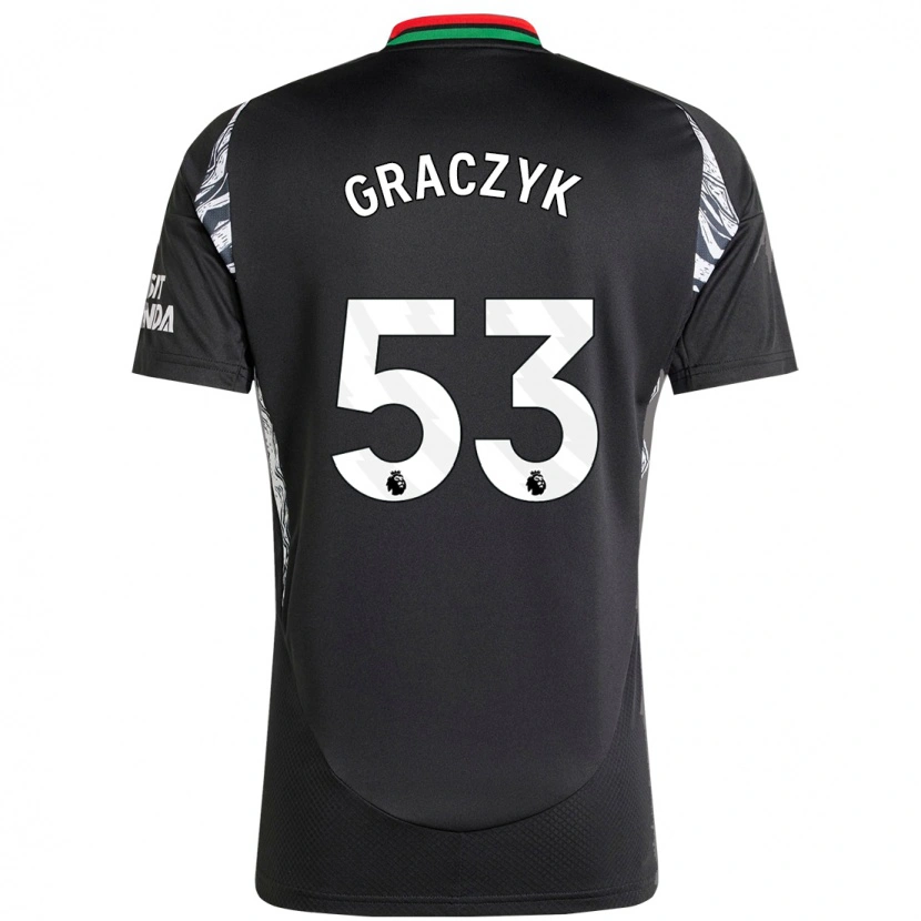 Danxen Hombre Camiseta Hubert Graczyk #53 Negro 2ª Equipación 2024/25 La Camisa