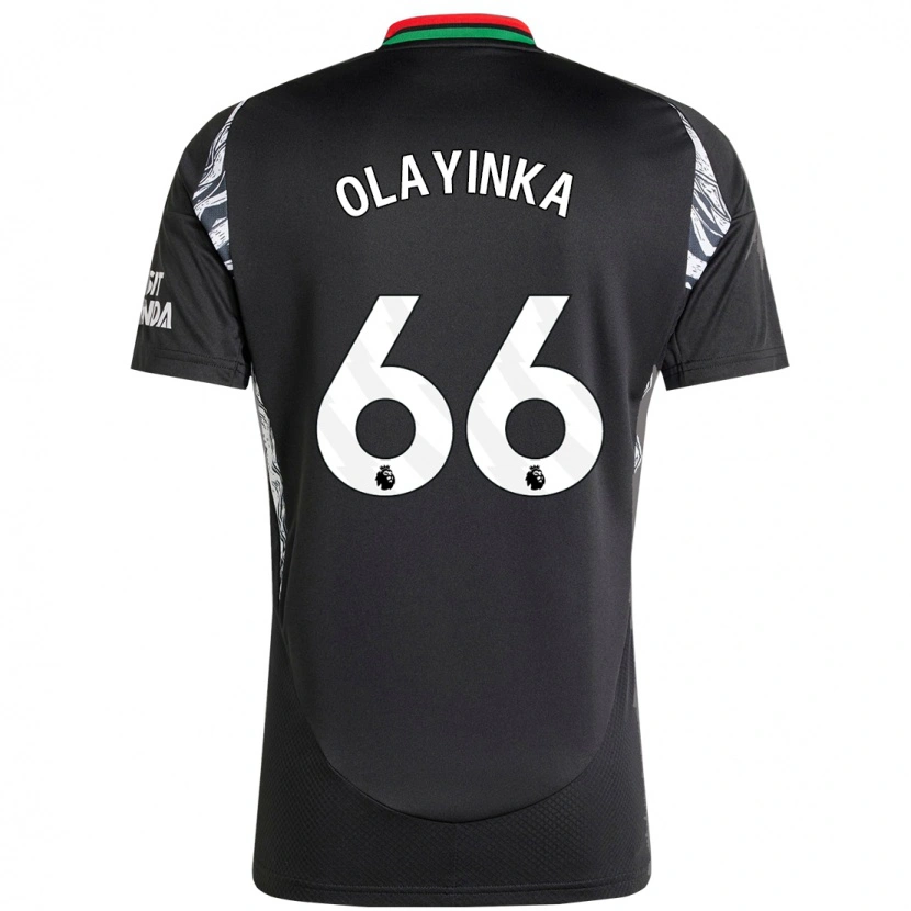 Danxen Hombre Camiseta James Olayinka #66 Negro 2ª Equipación 2024/25 La Camisa