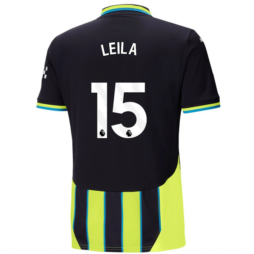 Danxen Hombre Camiseta Leila Ouahabi #15 Azul Amarillo 2ª Equipación 2024/25 La Camisa