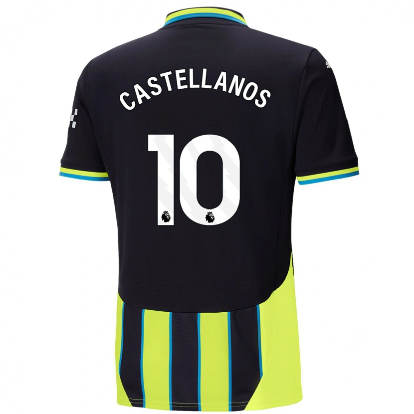 Danxen Hombre Camiseta Deyna Castellanos #10 Azul Amarillo 2ª Equipación 2024/25 La Camisa