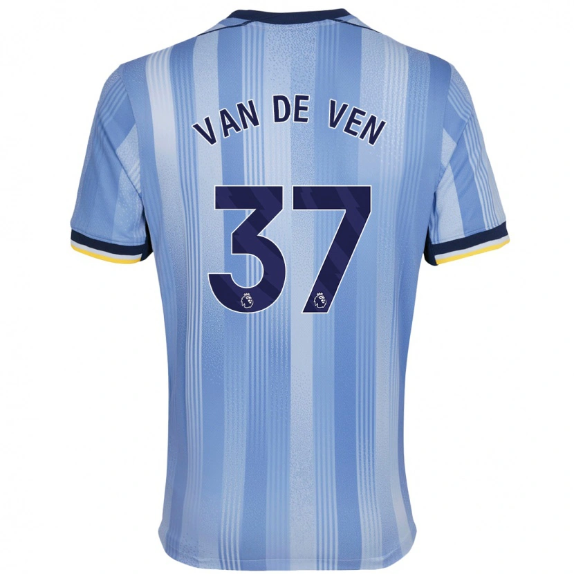 Danxen Hombre Camiseta Micky Van De Ven #37 Azul Claro 2ª Equipación 2024/25 La Camisa