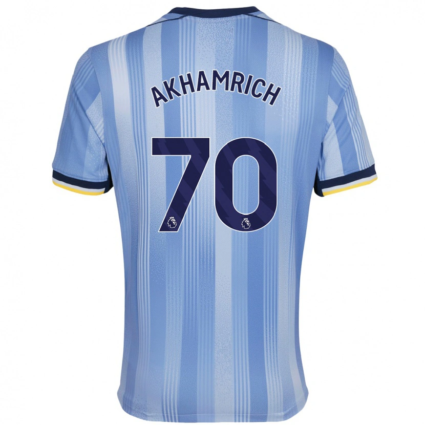 Danxen Hombre Camiseta Yusuf Akhamrich #70 Azul Claro 2ª Equipación 2024/25 La Camisa
