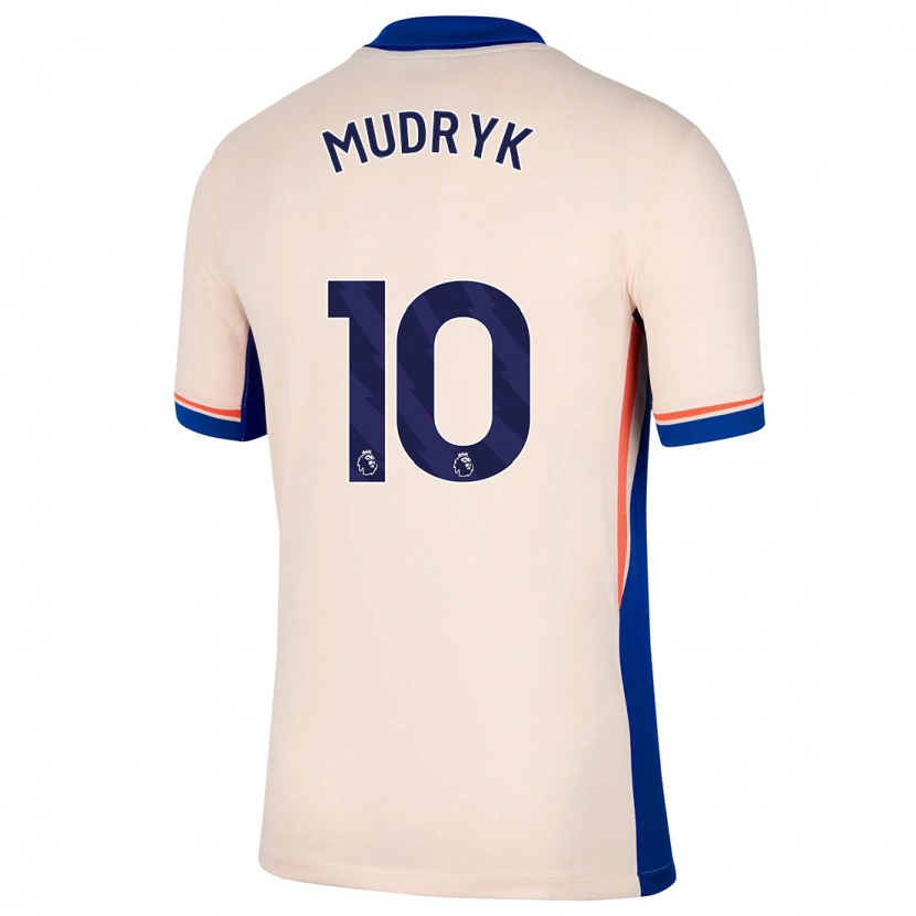 Danxen Hombre Camiseta Mykhaylo Mudryk #10 Beige Claro 2ª Equipación 2024/25 La Camisa