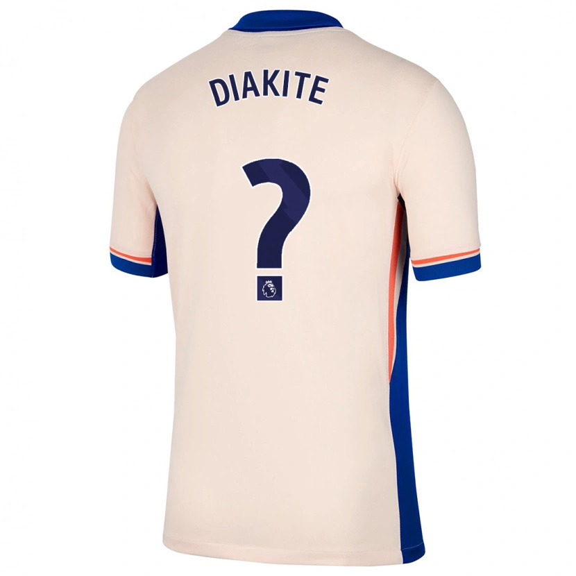 Danxen Hombre Camiseta Calvin Diakite #0 Beige Claro 2ª Equipación 2024/25 La Camisa