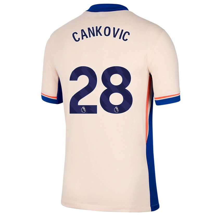 Danxen Hombre Camiseta Jelena Čanković #28 Beige Claro 2ª Equipación 2024/25 La Camisa