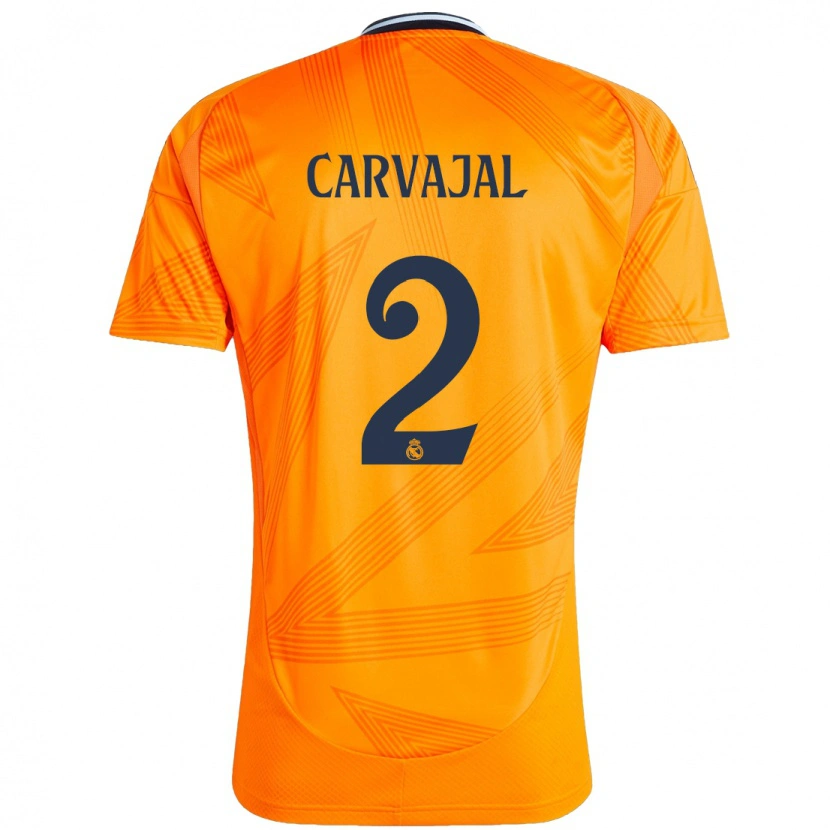Danxen Hombre Camiseta Daniel Carvajal #2 Naranja 2ª Equipación 2024/25 La Camisa