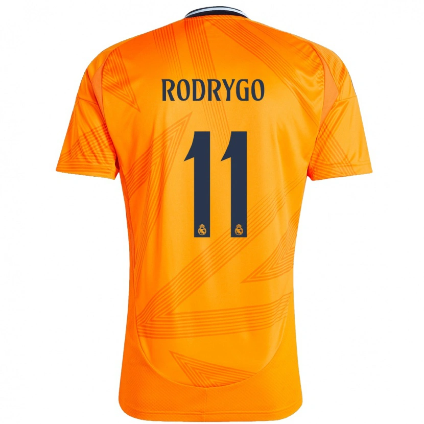 Danxen Hombre Camiseta Rodrygo #11 Naranja 2ª Equipación 2024/25 La Camisa