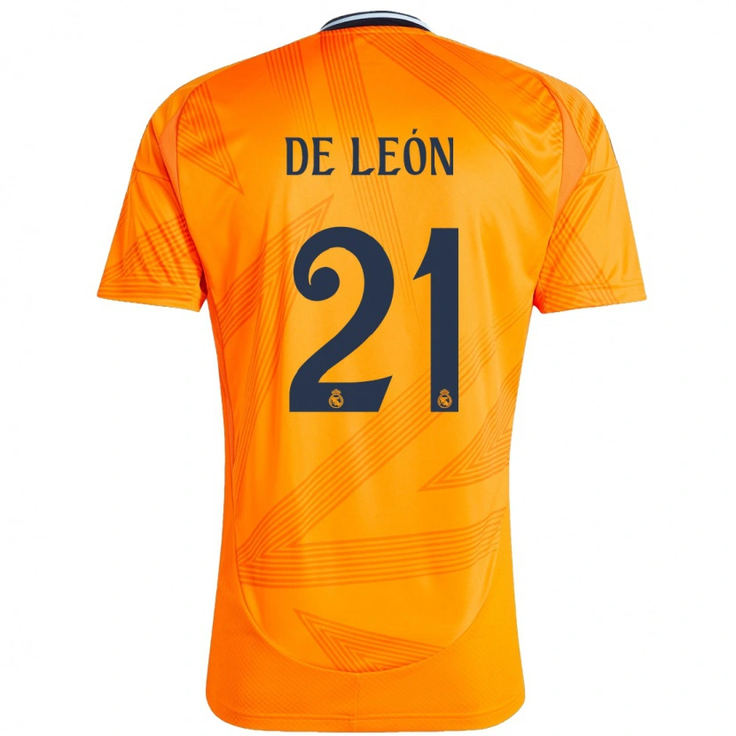 Danxen Hombre Camiseta Jeremy De León #21 Naranja 2ª Equipación 2024/25 La Camisa