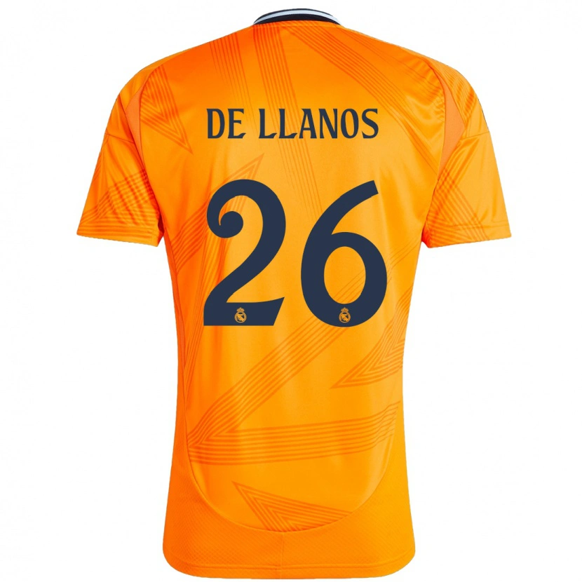 Danxen Hombre Camiseta Hugo De Llanos #26 Naranja 2ª Equipación 2024/25 La Camisa