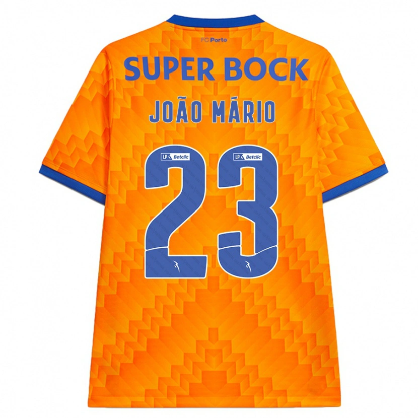 Danxen Hombre Camiseta João Mário #23 Naranja 2ª Equipación 2024/25 La Camisa