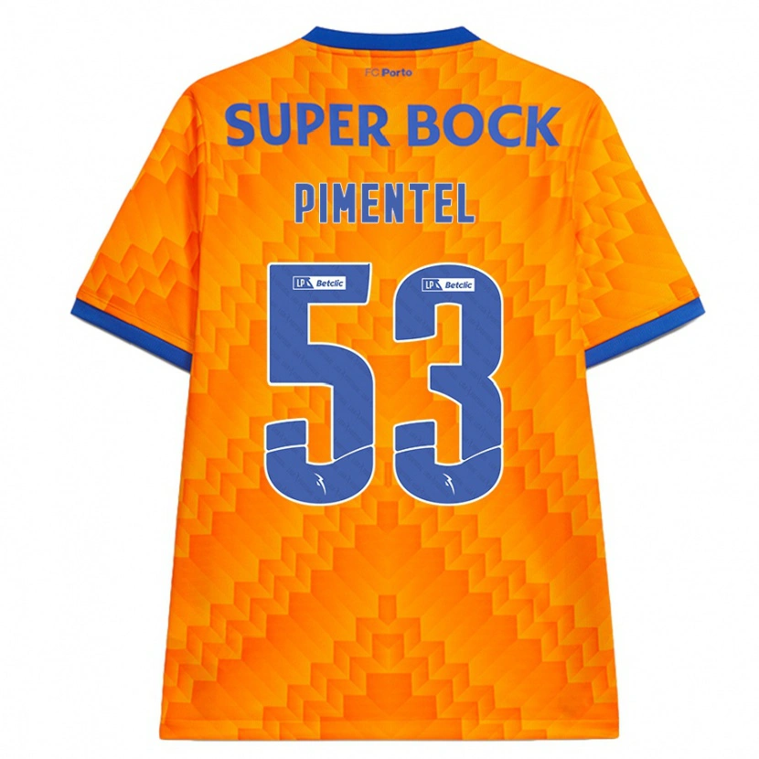 Danxen Hombre Camiseta Eric Pimentel #53 Naranja 2ª Equipación 2024/25 La Camisa