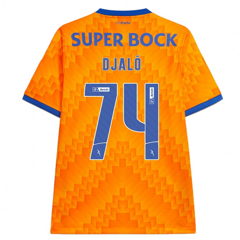 Danxen Hombre Camiseta Ussumane Djaló #74 Naranja 2ª Equipación 2024/25 La Camisa