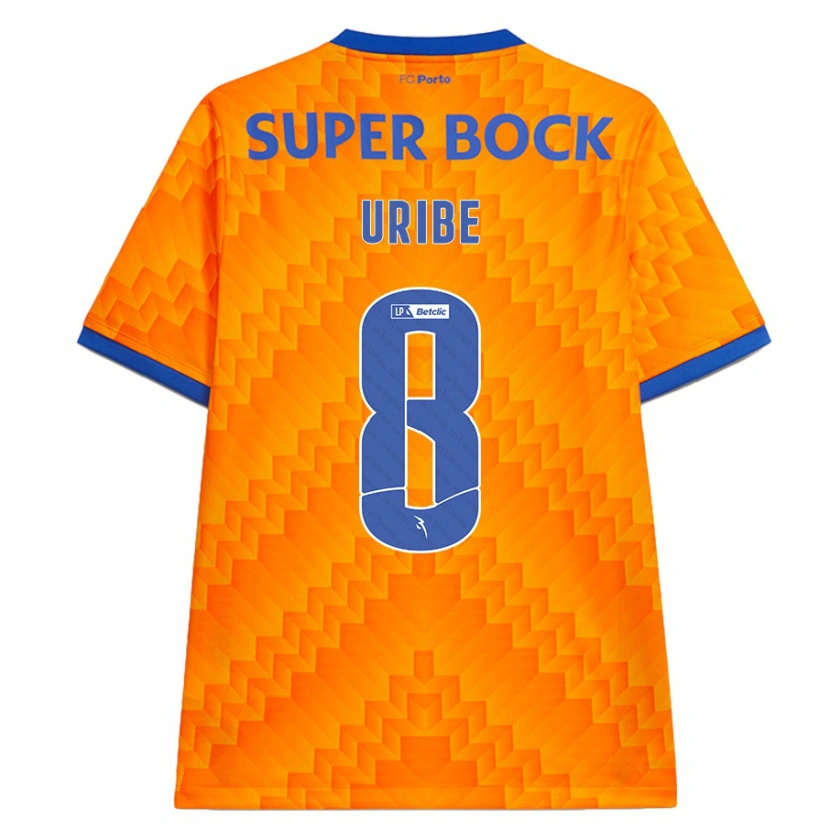 Danxen Hombre Camiseta Mateus Uribe #8 Naranja 2ª Equipación 2024/25 La Camisa