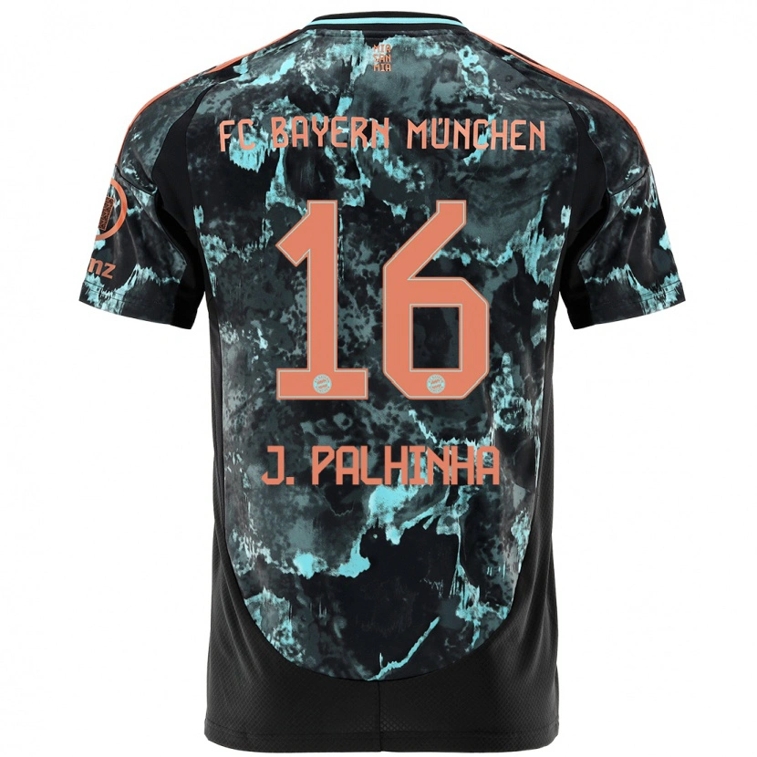 Danxen Hombre Camiseta João Palhinha #16 Negro 2ª Equipación 2024/25 La Camisa