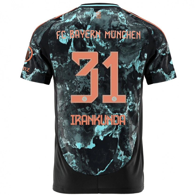 Danxen Hombre Camiseta Nestory Irankunda #31 Negro 2ª Equipación 2024/25 La Camisa