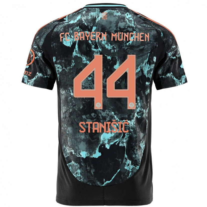 Danxen Hombre Camiseta Josip Stanisic #44 Negro 2ª Equipación 2024/25 La Camisa