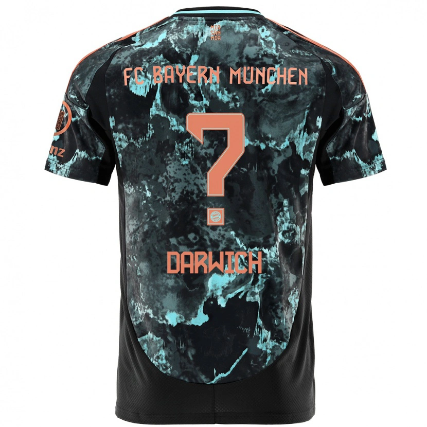 Danxen Hombre Camiseta Maher Darwich #0 Negro 2ª Equipación 2024/25 La Camisa