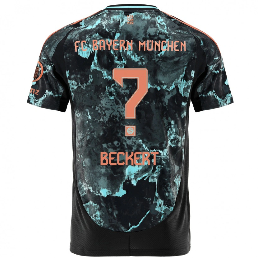 Danxen Hombre Camiseta Valentin Beckert #0 Negro 2ª Equipación 2024/25 La Camisa