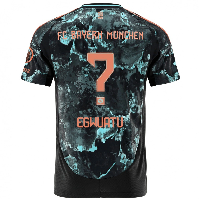 Danxen Hombre Camiseta Frank Egwuatu #0 Negro 2ª Equipación 2024/25 La Camisa
