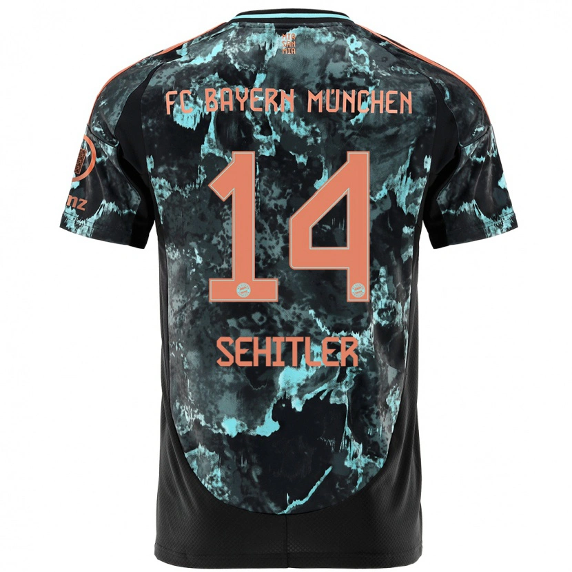 Danxen Hombre Camiseta Alara Şehitler #14 Negro 2ª Equipación 2024/25 La Camisa
