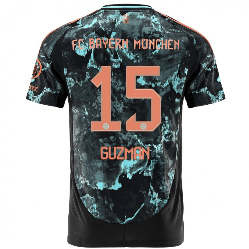 Danxen Hombre Camiseta Ana María Guzmán #15 Negro 2ª Equipación 2024/25 La Camisa
