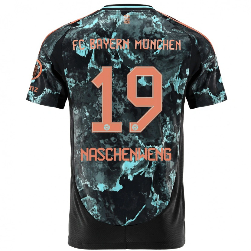 Danxen Hombre Camiseta Katharina Naschenweng #19 Negro 2ª Equipación 2024/25 La Camisa