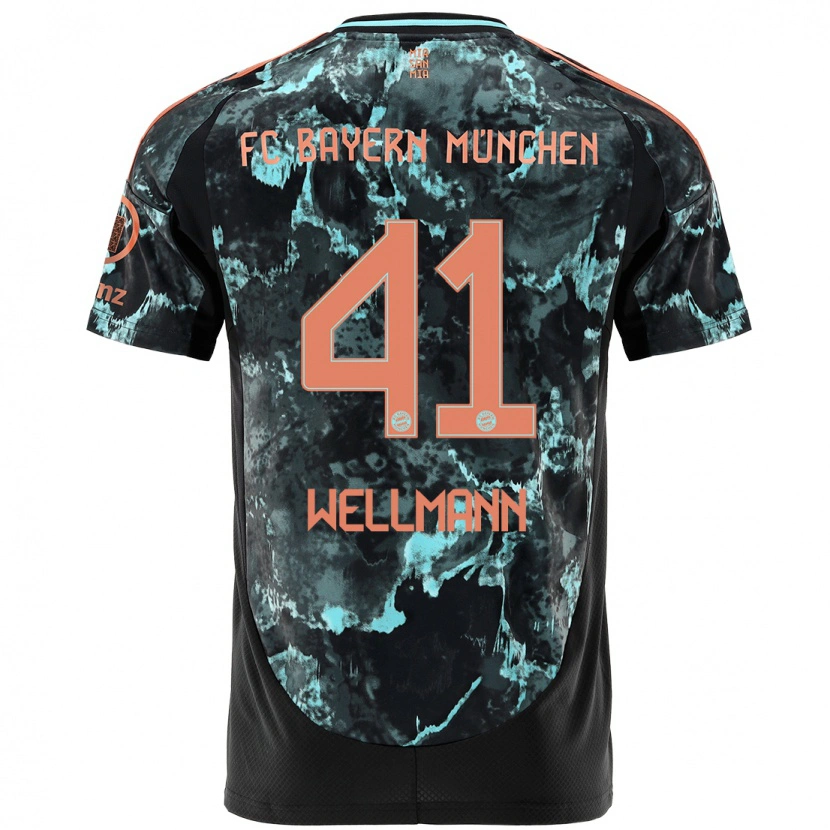 Danxen Hombre Camiseta Anna Wellmann #41 Negro 2ª Equipación 2024/25 La Camisa