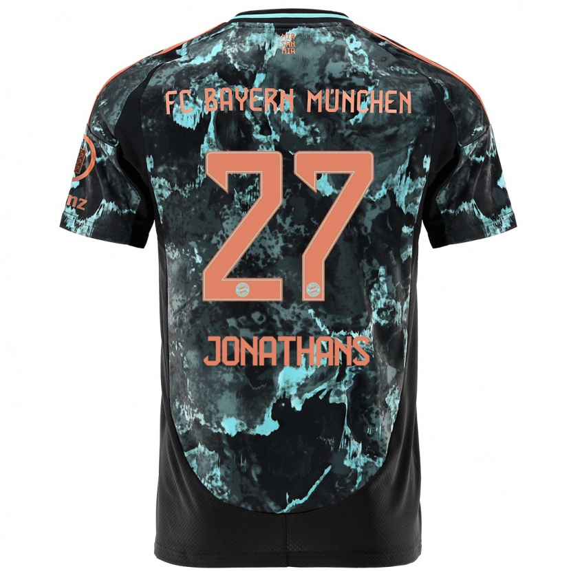 Danxen Hombre Camiseta David Jonathans #27 Negro 2ª Equipación 2024/25 La Camisa