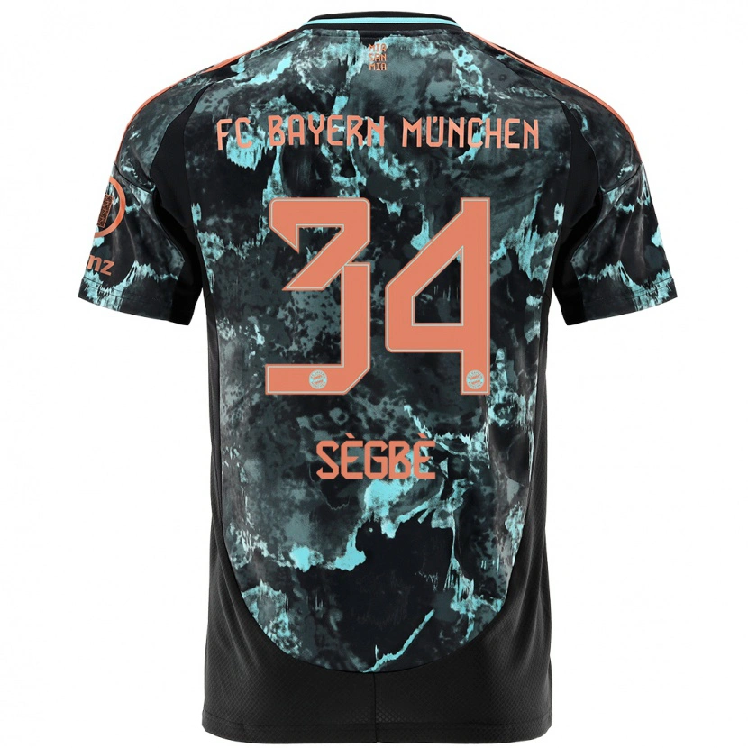 Danxen Hombre Camiseta Désiré Sègbè #34 Negro 2ª Equipación 2024/25 La Camisa