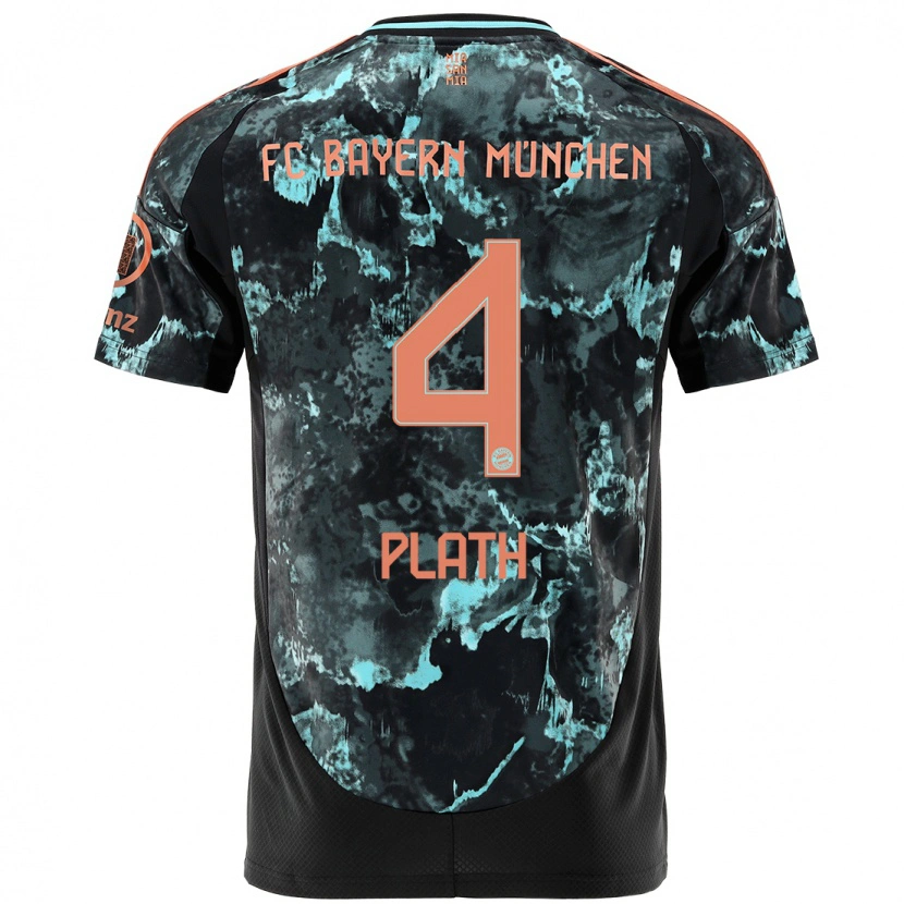 Danxen Hombre Camiseta Max Plath #4 Negro 2ª Equipación 2024/25 La Camisa