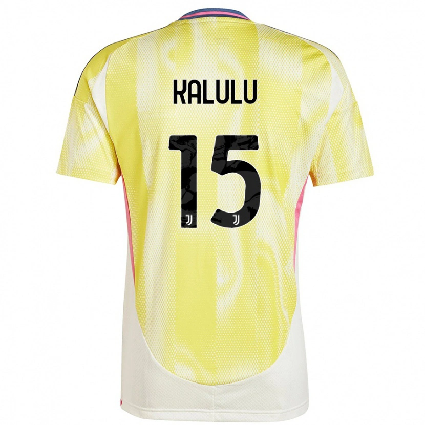 Danxen Hombre Camiseta Pierre Kalulu #15 Amarillo Solar 2ª Equipación 2024/25 La Camisa