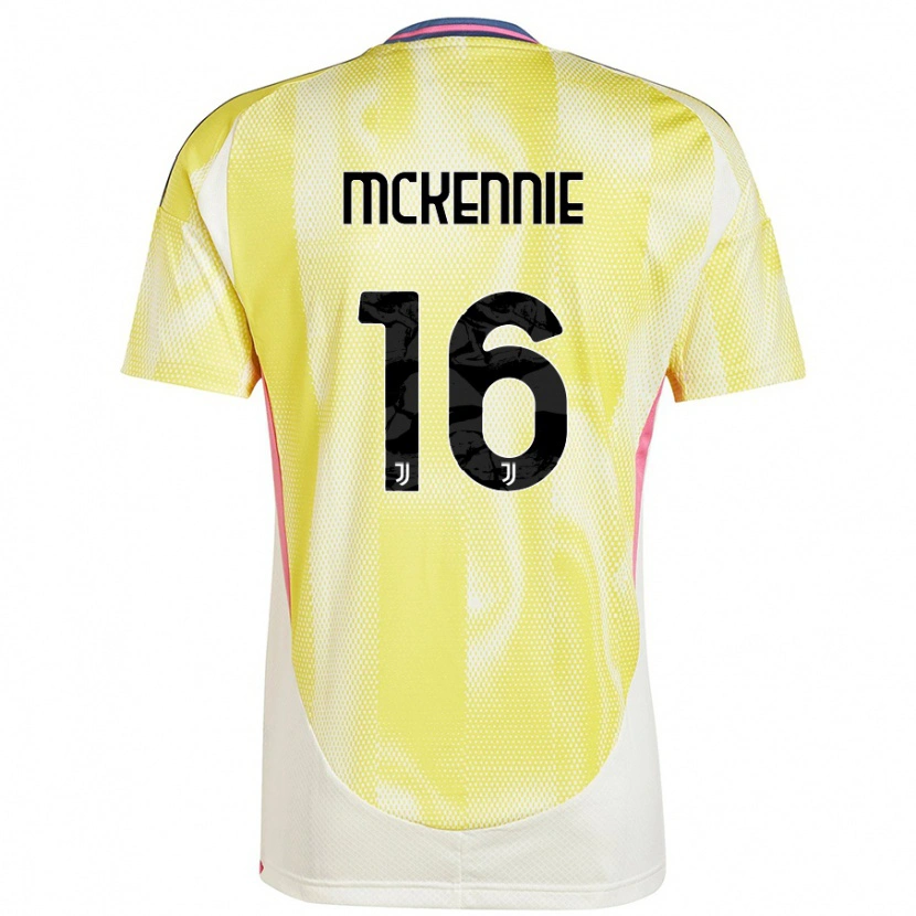 Danxen Hombre Camiseta Weston Mckennie #16 Amarillo Solar 2ª Equipación 2024/25 La Camisa