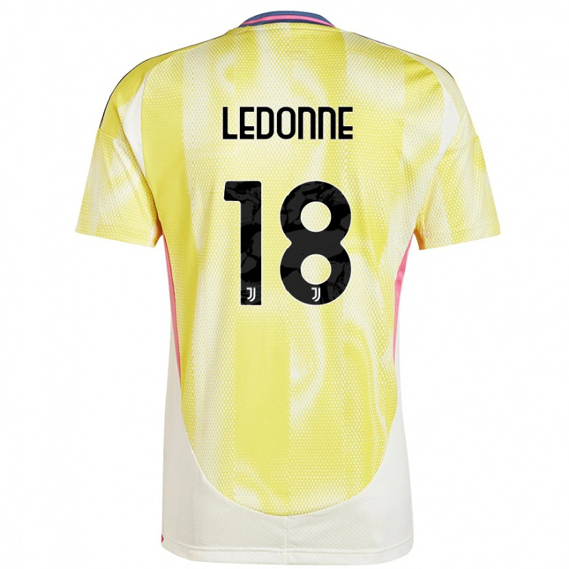 Danxen Hombre Camiseta Nicolò Ledonne #18 Amarillo Solar 2ª Equipación 2024/25 La Camisa