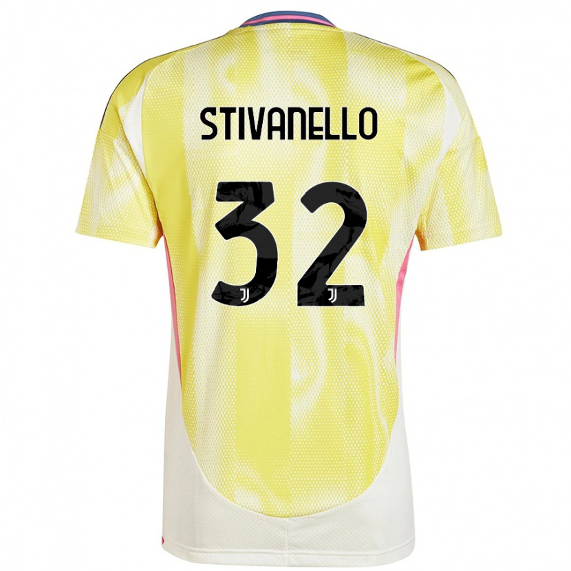 Danxen Hombre Camiseta Riccardo Stivanello #32 Amarillo Solar 2ª Equipación 2024/25 La Camisa