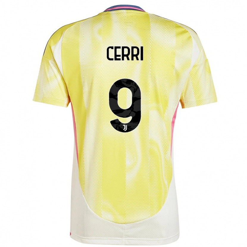 Danxen Hombre Camiseta Leonardo Cerri #9 Amarillo Solar 2ª Equipación 2024/25 La Camisa