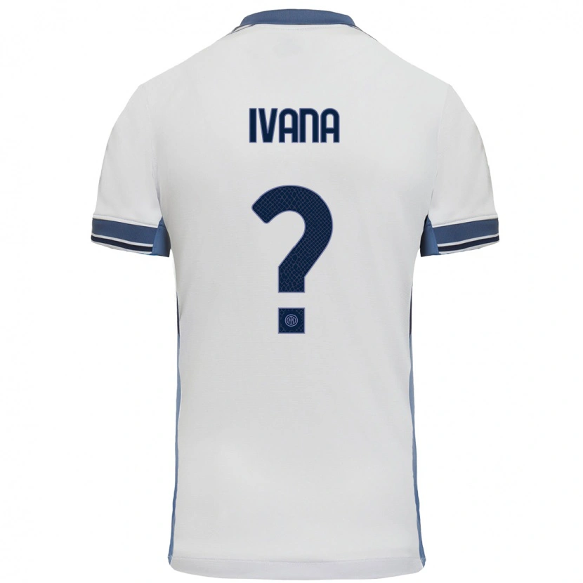 Danxen Hombre Camiseta Ivana Andrés #0 Blanco Gris 2ª Equipación 2024/25 La Camisa