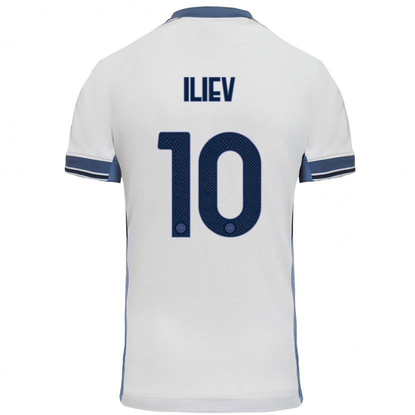 Danxen Hombre Camiseta Nikola Iliev #10 Blanco Gris 2ª Equipación 2024/25 La Camisa
