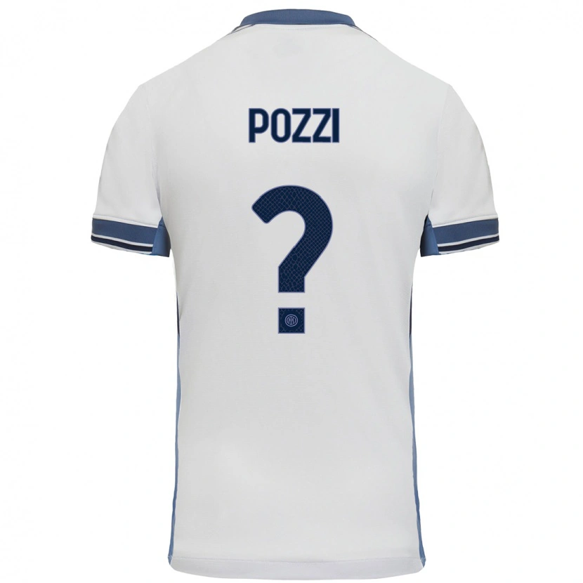 Danxen Hombre Camiseta Andrea Pozzi #0 Blanco Gris 2ª Equipación 2024/25 La Camisa