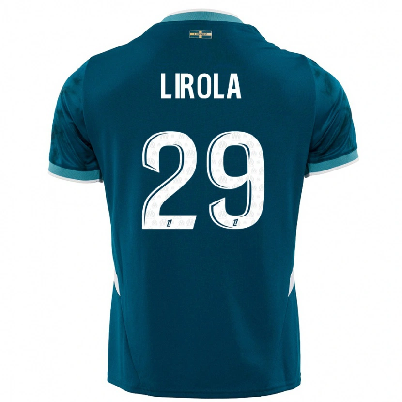 Danxen Hombre Camiseta Pol Lirola #29 Azul Turquesa 2ª Equipación 2024/25 La Camisa