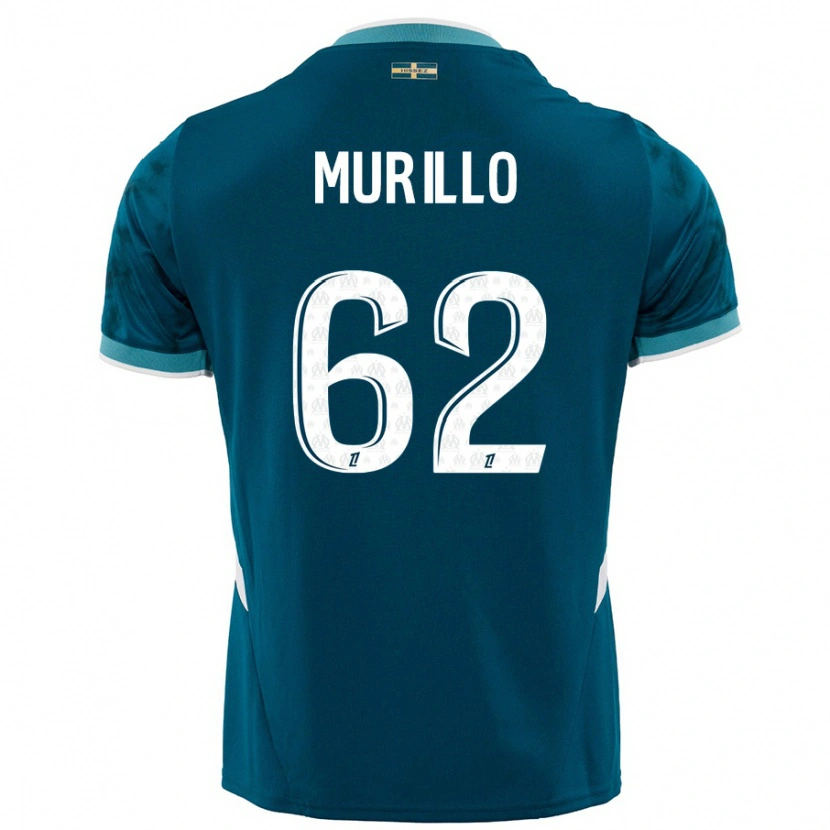 Danxen Hombre Camiseta Amir Murillo #62 Azul Turquesa 2ª Equipación 2024/25 La Camisa