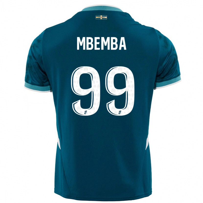 Danxen Hombre Camiseta Chancel Mbemba #99 Azul Turquesa 2ª Equipación 2024/25 La Camisa