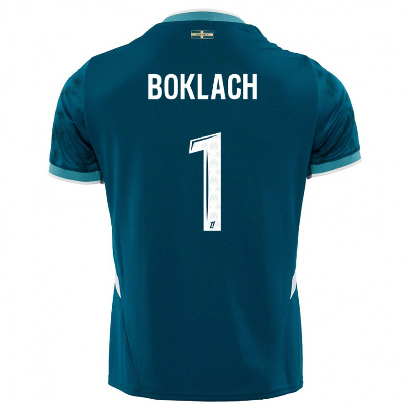 Danxen Hombre Camiseta Kateryna Boklach #1 Azul Turquesa 2ª Equipación 2024/25 La Camisa