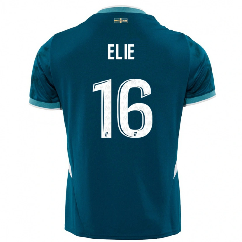 Danxen Hombre Camiseta Anaïs Elie #16 Azul Turquesa 2ª Equipación 2024/25 La Camisa