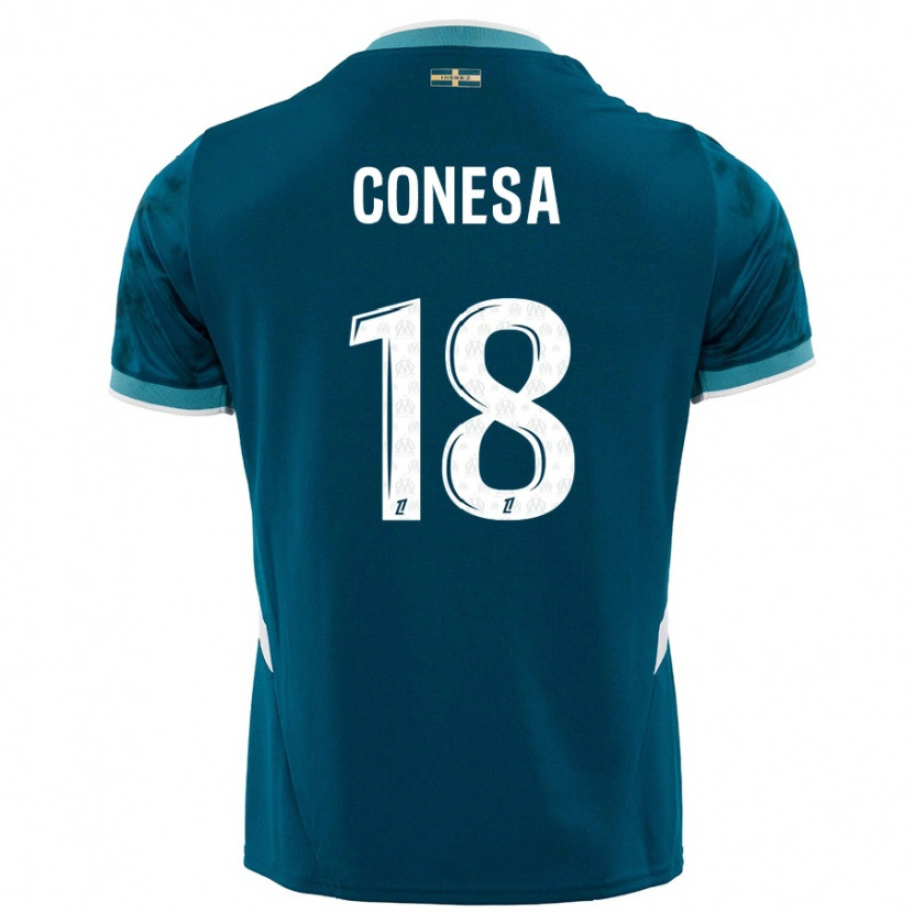 Danxen Hombre Camiseta Anna Conesa #18 Azul Turquesa 2ª Equipación 2024/25 La Camisa