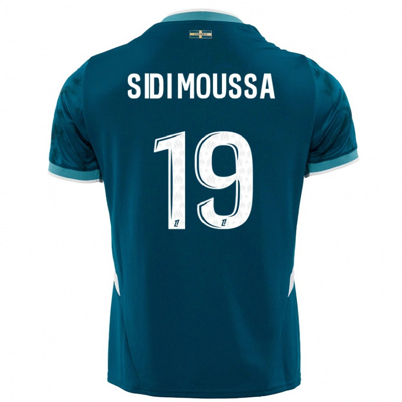 Danxen Hombre Camiseta Salima Sidi Moussa #19 Azul Turquesa 2ª Equipación 2024/25 La Camisa