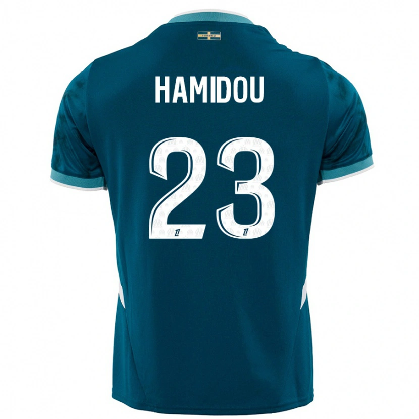 Danxen Hombre Camiseta Jamila Hamidou #23 Azul Turquesa 2ª Equipación 2024/25 La Camisa