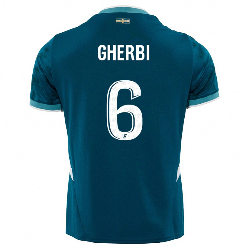 Danxen Hombre Camiseta Candice Gherbi #6 Azul Turquesa 2ª Equipación 2024/25 La Camisa