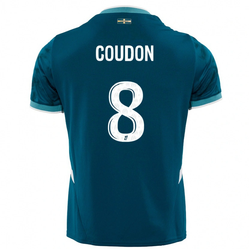 Danxen Hombre Camiseta Marine Coudon #8 Azul Turquesa 2ª Equipación 2024/25 La Camisa