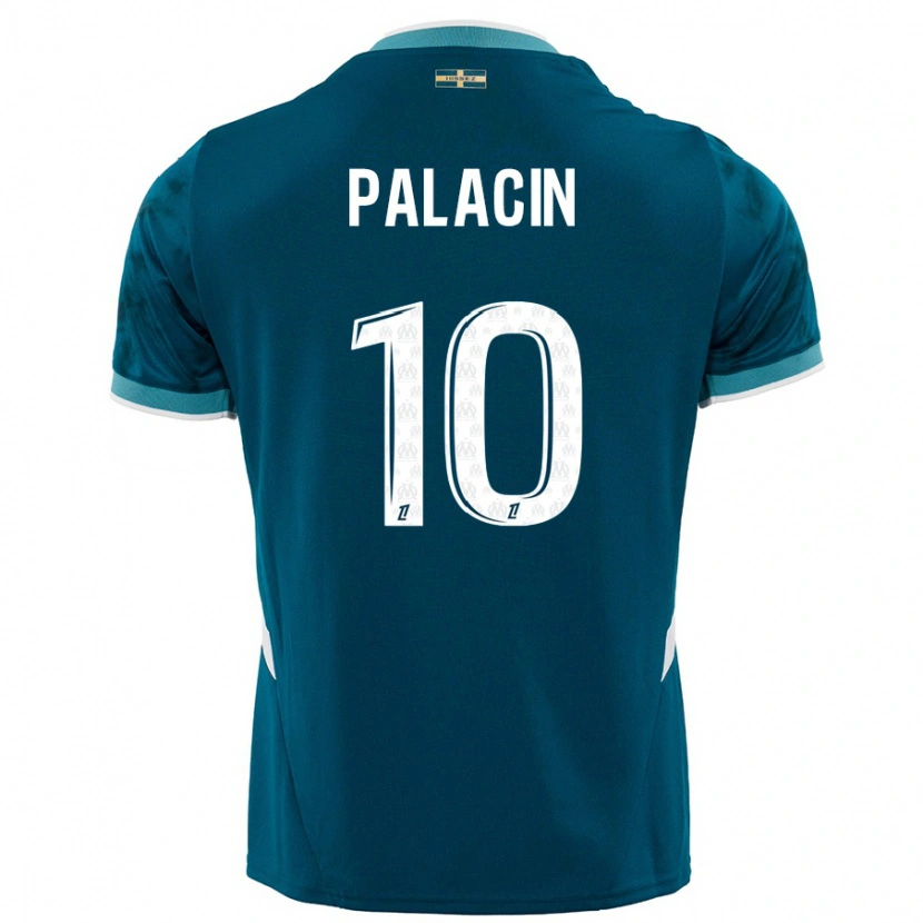 Danxen Hombre Camiseta Sara Palacin #10 Azul Turquesa 2ª Equipación 2024/25 La Camisa